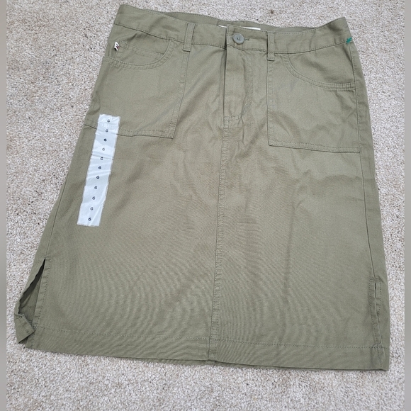 NWT Tommy Hilfiger Womens Green Cotton Skirt Size 6 - Picture 2 of 7